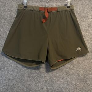 Tracksmith Shorts Womens Medium Olive Green Running Track Athletic Logo